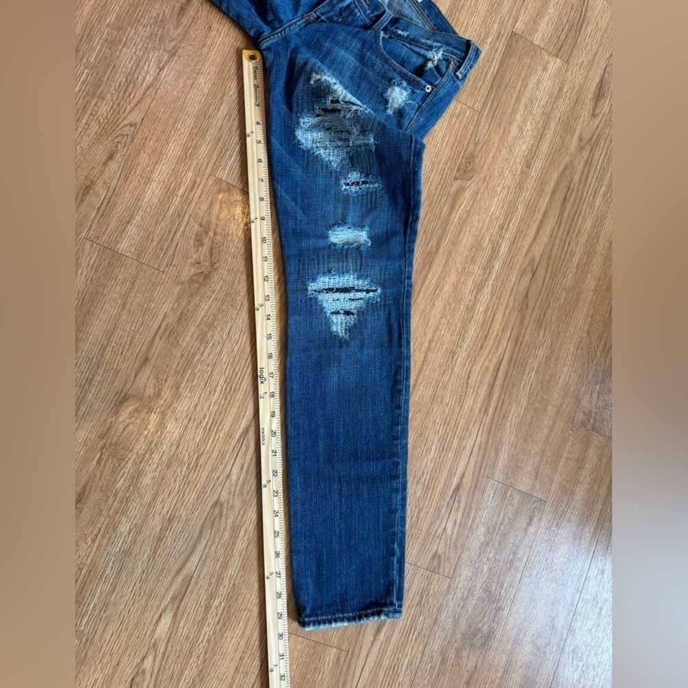 Hollister straight leg distressed patch jeans Vintage y2k - Picture 9 of 10